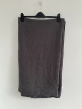 La Redoute Flat Sheet Washed Linen Elina Single Size Elephant Grey - NEW £90