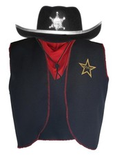 Childs Sheriff Wild West Cowboy Cowgirl Western Law Maker Fancy Dress Costume