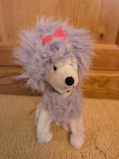 Vintage Clifford The Big Red Dog Cleo Purple Poodle Fluffy Plush Soft Toy 9"
