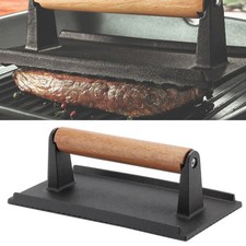 Cast Iron Steak Weight Heavy Duty Burger Press Bacon Press Grill Summer BBQ