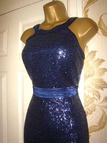 Quiz size navy blue - 14, sequin