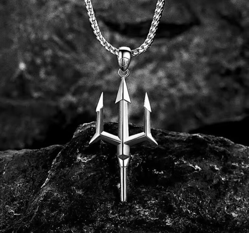 Poseidon trident necklace - poseidon,