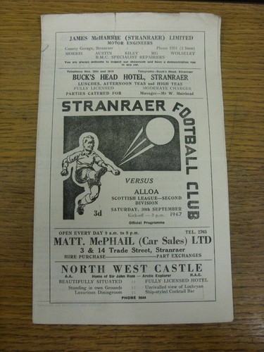 1967 stranraer v - 30/09/1967, alloa