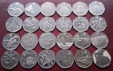 24 OLYMPIC 50p COINS INCL