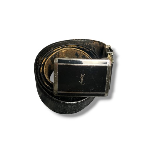 Black leather ysl - leather, belt