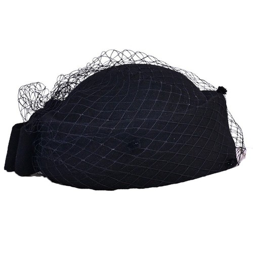 Mesh pillbox hat - mesh,