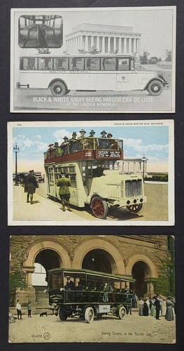 Old bus postcards parlor - bus, postcards,