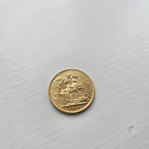 Year 1880 full coin 22ct - full, gold