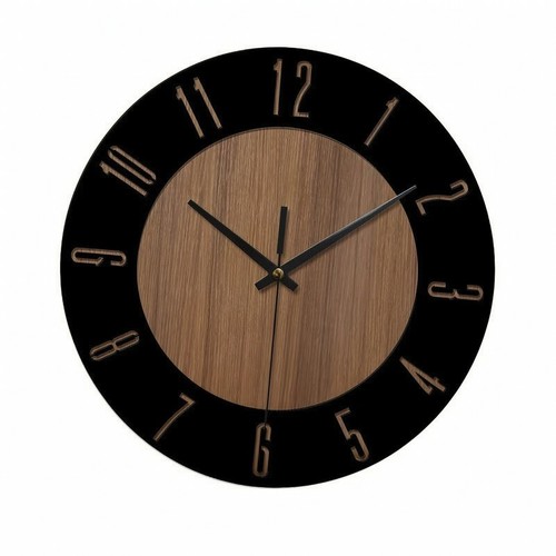 Wall clock with wood - wall,