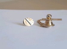 9ct Gold Oval Tie Pin. - Tie