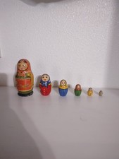 Vintage Old Set Of 6 Russian