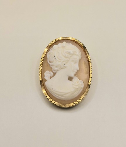 Vintage c152 lady cameo - cameo, oval
