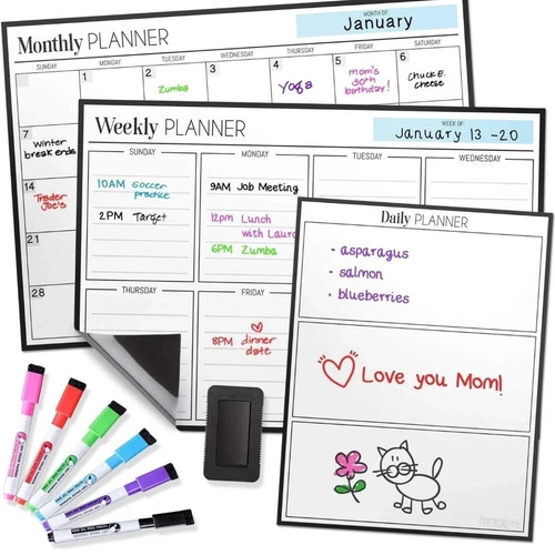 Magnetic dry erase calendar - dry,