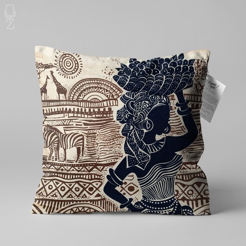 Ethnic african pillow cover - african,