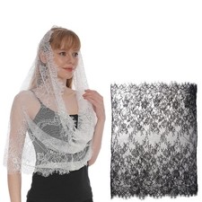 Spanish Embroidered Shawl Church Mantilla Lace Scarf Hijab Scarfs For Women