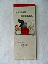 Perrier Water Bridge Scorer Illustrated By John Hassall. 9" x 3 1/2".