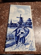 Antique Vintage Blue Delft