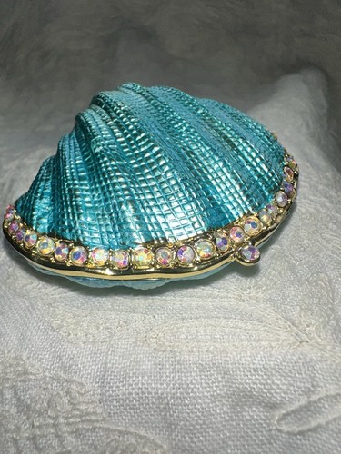 Blue shell bejewelled enamel - bejewelled,