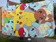 Nintendo Pokemon Double Sided Single Duvet Cover Bedding Card Game Plush Figure