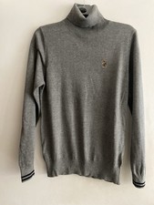 Luke Sport Mens Grey Roll Neck Jumper M Good Condition
