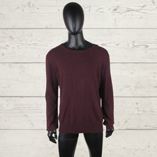 J. LINDEBERG Bordo 100% Merino Wool V Neck Golf Jumper L Men's Pullover Sweater