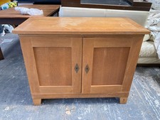Vintage Oak Veneer Cabinet Cupboard TV Unit Stand with Doors