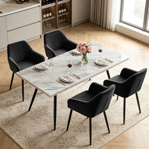 Wood dining table and - 1.5m,