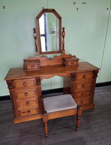 Vintage pine dressing table - dressing,