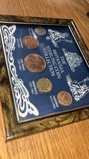 The Britannia Sterling Coin Collection Display Framed 5 Coin Set