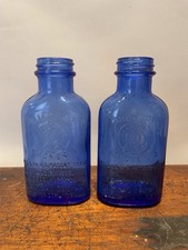 Milk of Magnesia Cobalt Blue Bottle Embossed Lettering Vintage 1905