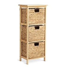 Habitat Bamboo 3 Drawer Bathroom Storage Unit - Natural