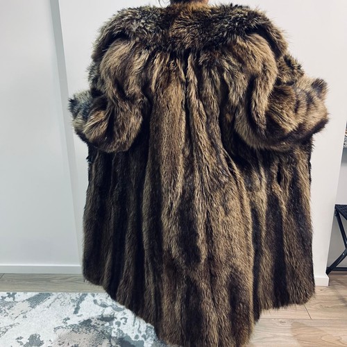 Vintage brown raccoon fur - vintage,