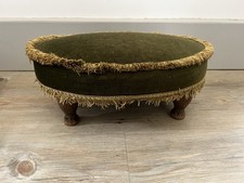 Vintage FootStool Green Velour