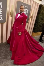 Men velvet Suits Set 2 Piece Blazer+Pant Long Train Wedding Tuxedo Double Breast