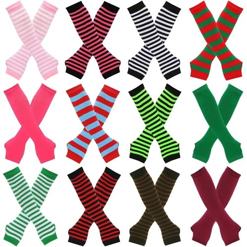Knitted long fingerless gloves - fingerless,