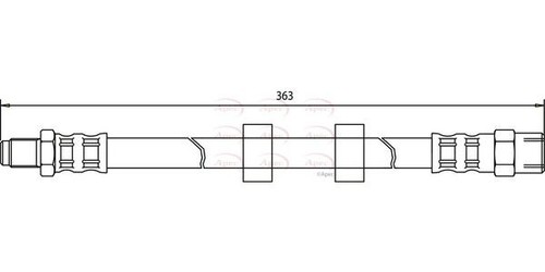 Apec front brake hose for - hose,