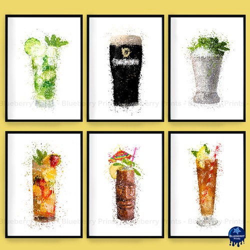 Drink and cocktail - and, prints