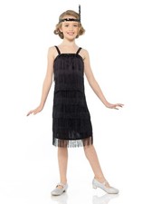 FLAPPER GIRL BLACK COSTUME WORLD BOOK DAY STORY BOOK GATSBY PARTY FANCY DRESS