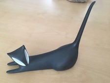 Royal Dux Black & White Stylized Cat by Jaroslav Jesek Mid Century Design Piece