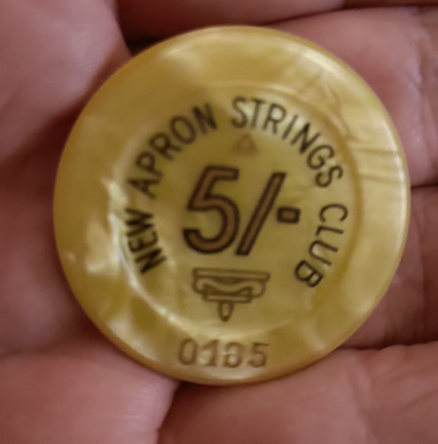 Vintage casino chips - casino, 5/-