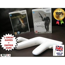 Wii JAMES BOND 007 Mega Bundle GOLDENEYE 007 + QUANTUM OF SOLACE + ZAPPER GUN