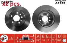 X2 PCS REAR BRAKE DISC ROTOS