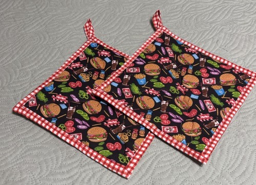 Burgers quilted pot - burgers,