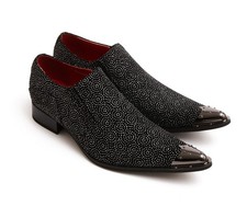 Men’s Black Sparkle Loafers