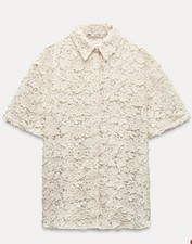 ZARA CROCHET FLOWERS SHIRT TOP