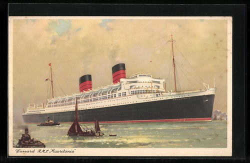 Artist postcard passenger ship - passenger,