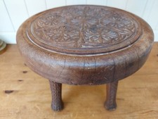 Antique round chip carved