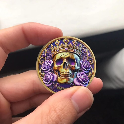 Skull memento mori coin - memento,