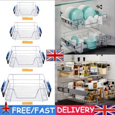 300-600mm Pull Out Wire Basket Kitchen Cabinet Larder Organizer Cupboard Drawer