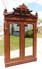 Victorian Walnut Mirrored Door